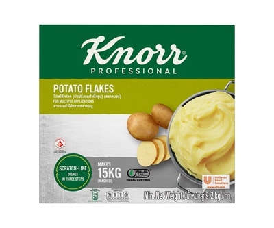 Knorr Potato Flakes - 全新的家乐马铃薯片使用以可持续性耕种的德国马铃薯制成，以风干技术将马铃薯制成片状, 为您提供多用途的马铃薯片